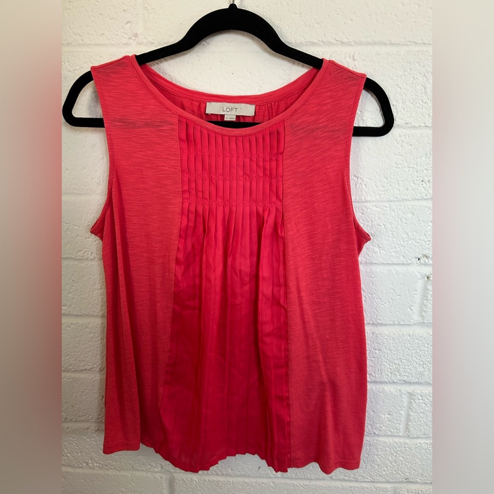 LOFT Coral Sleeveless Blouse